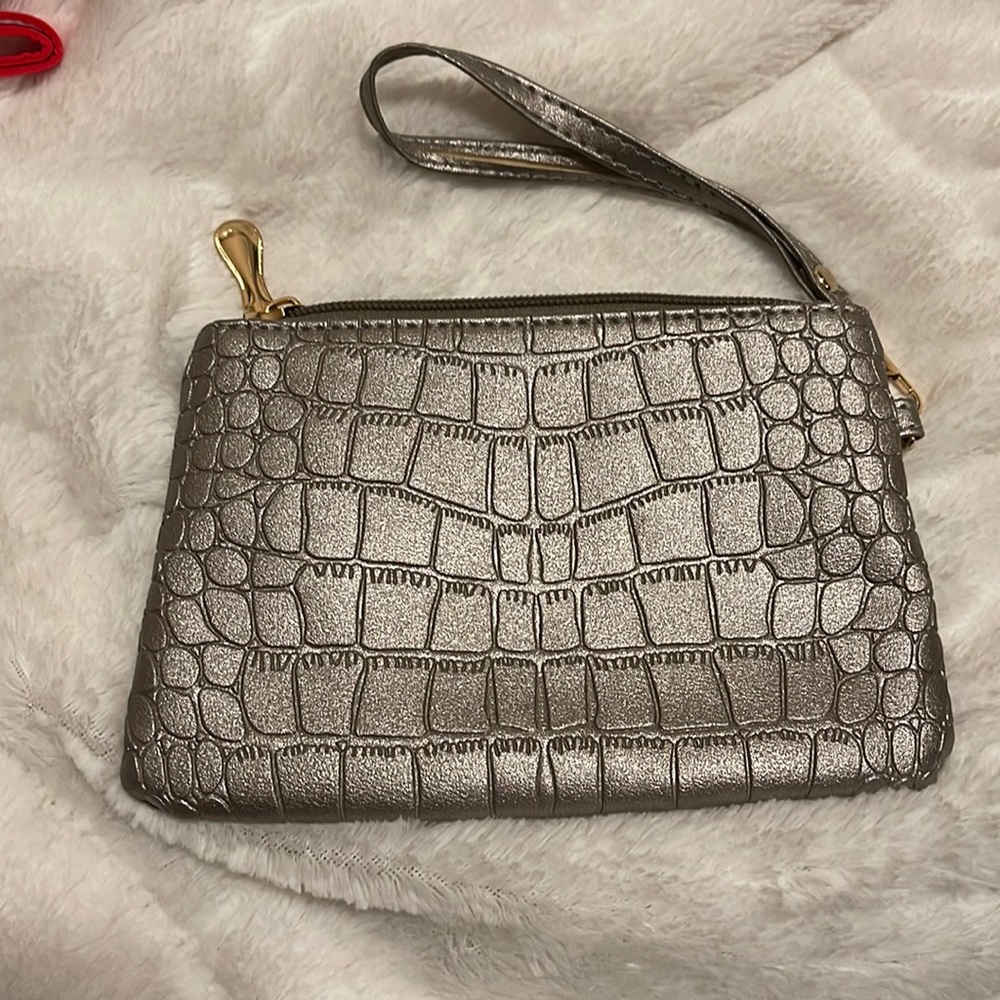 Gray wristlet